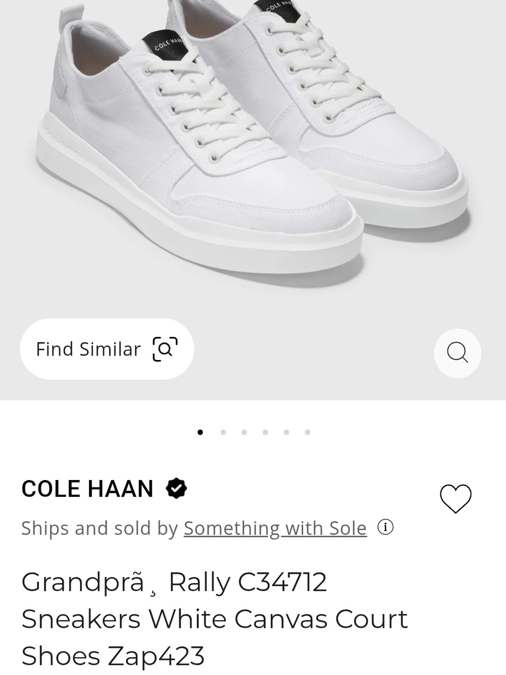 Cole Haan White Low-Top Canvas Sneakers